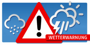 warnung wegen wetter